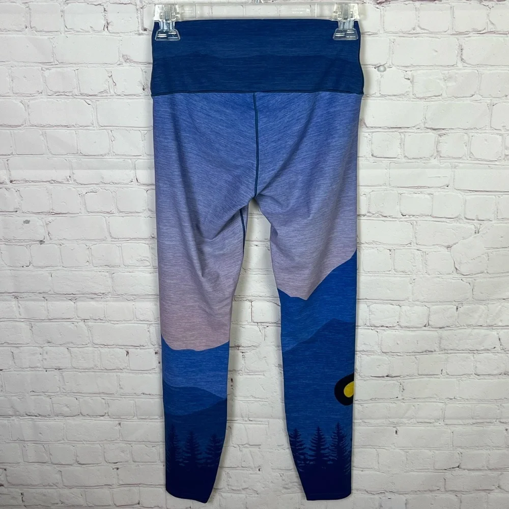 Colorado Threads Mountain Sunset Native Yoga Leggings
